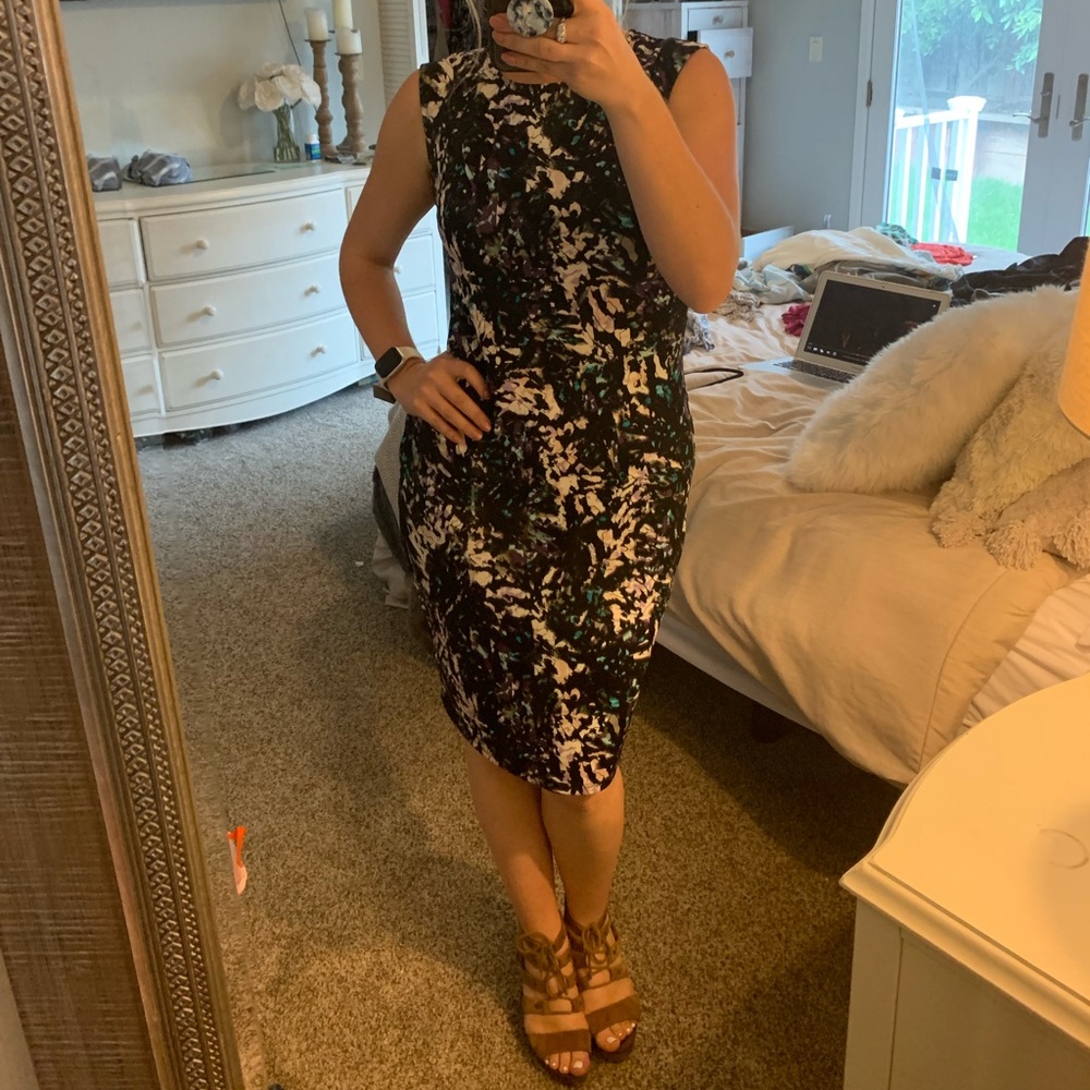 Multicolored pencil dress